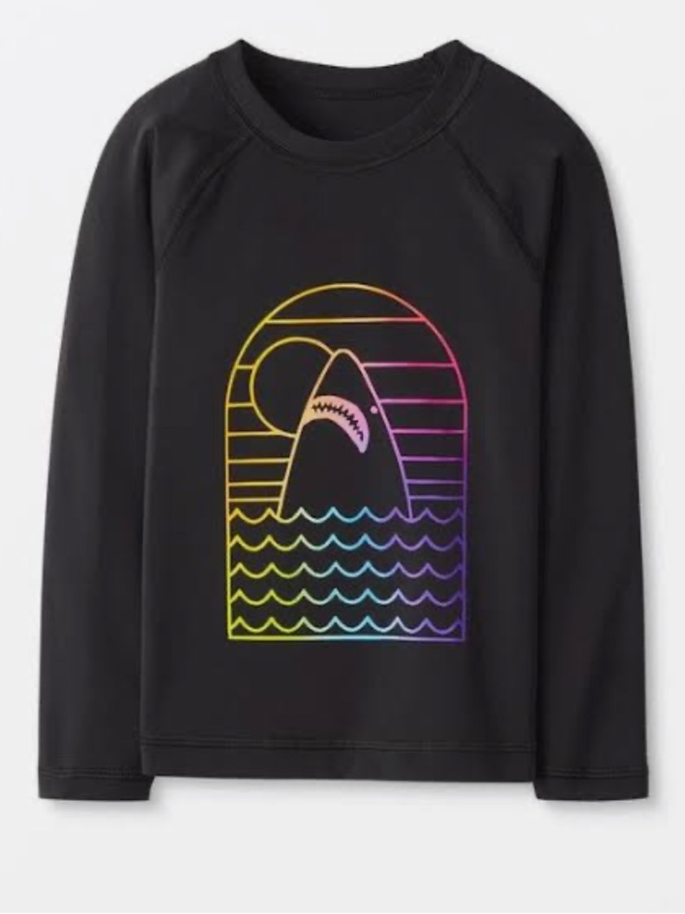 Hanna Andersson Ombré Shark Long Sleeve Rash Guard 110cm (5) EUC